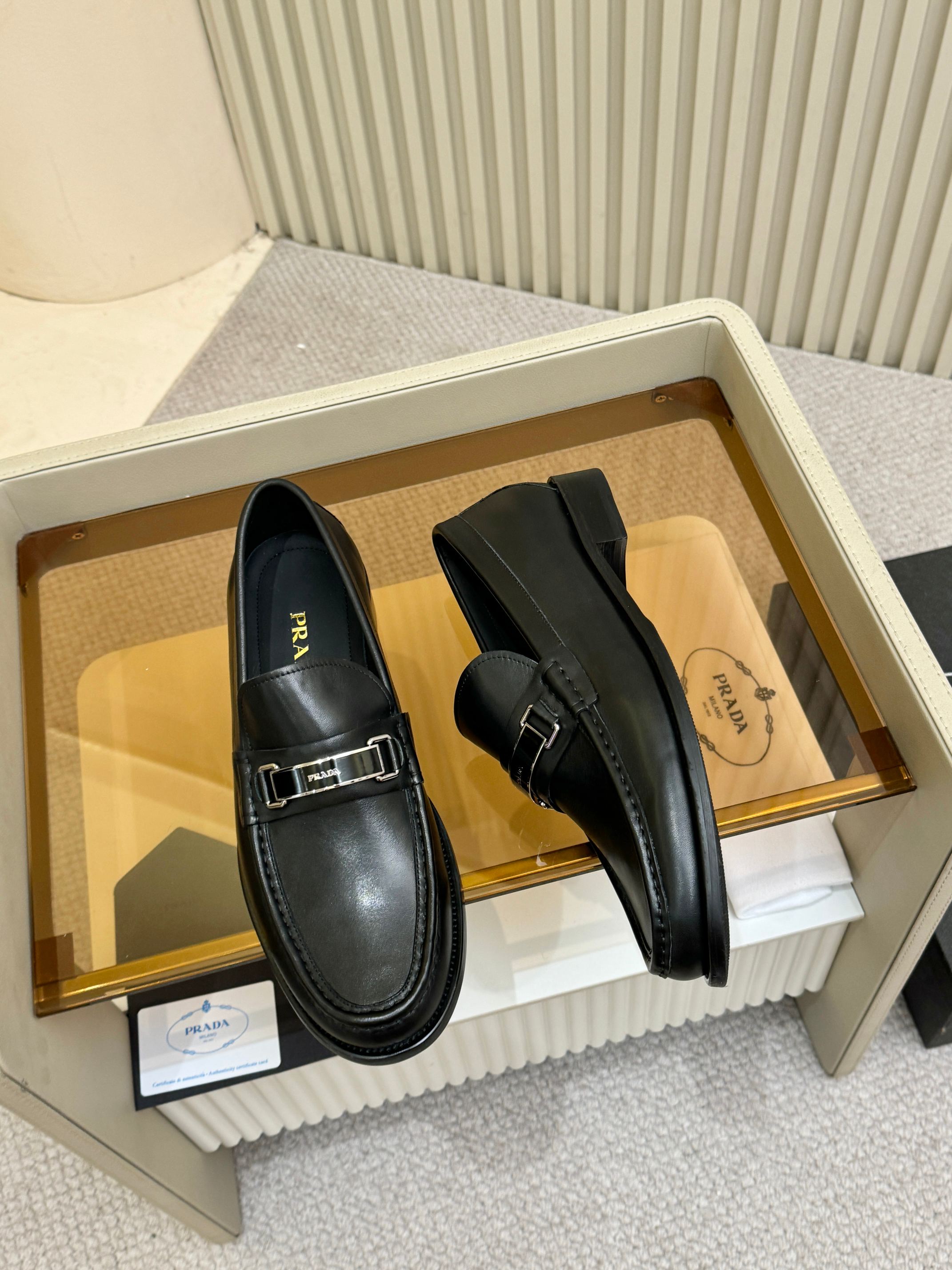 Cheap Prada Leather Dress Shoes For Men in 211145, $80 USD- [IB211145] - Replica Prada Leather Dress Shoes For Men