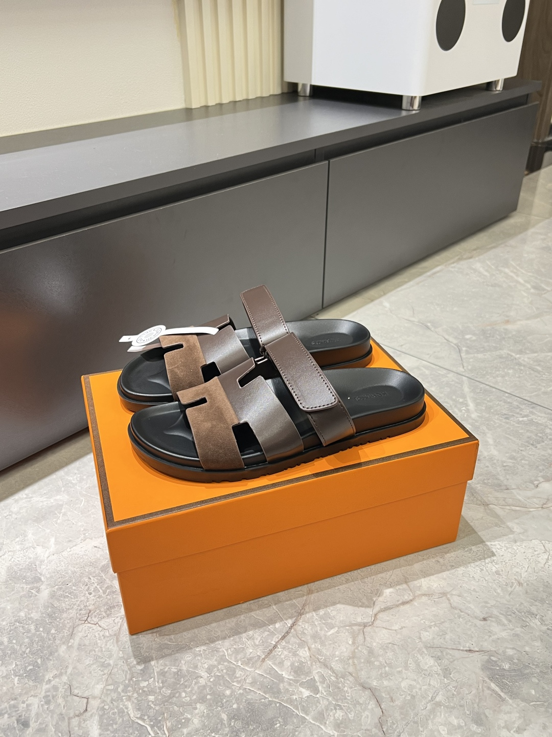 Cheap Hermes Slippers For Men in 211162, $40 USD- [IB211162] - Replica Hermes Slippers For Men