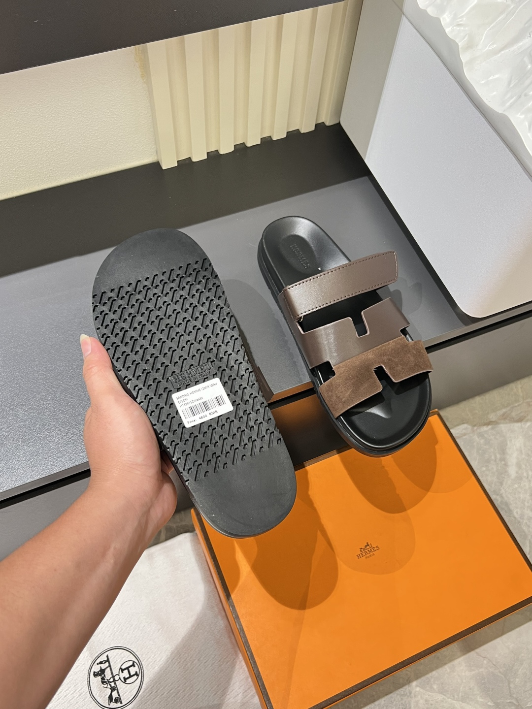 Cheap Hermes Slippers For Men in 211162, $40 USD- [IB211162] - Replica Hermes Slippers For Men