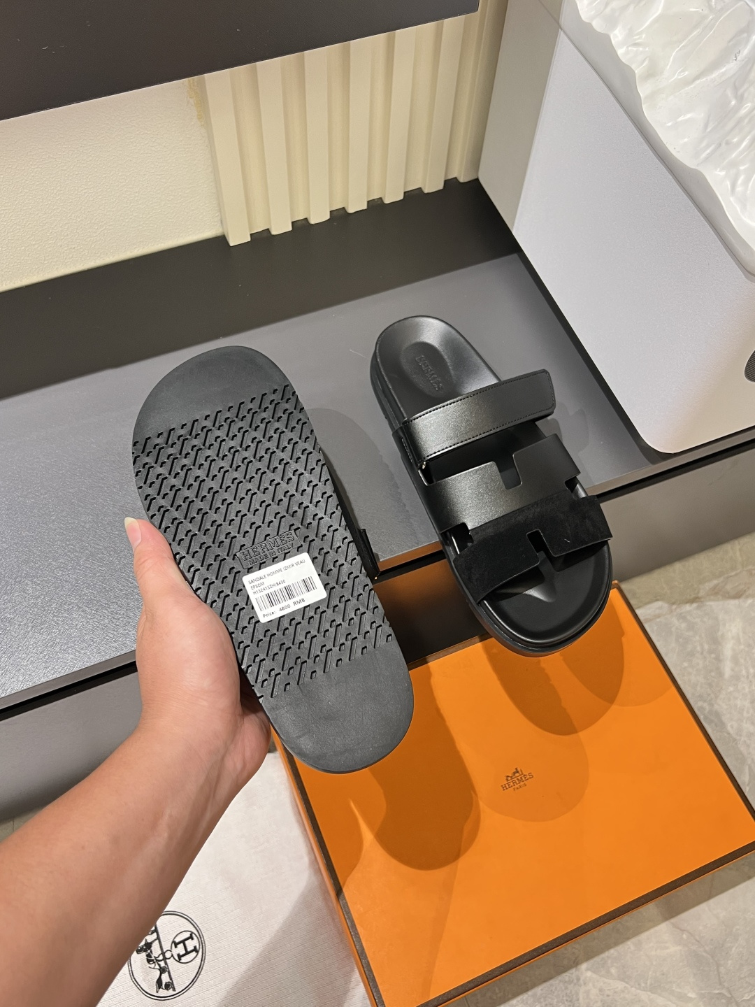 Cheap Hermes Slippers For Men in 211163, $40 USD- [IB211163] - Replica Hermes Slippers For Men
