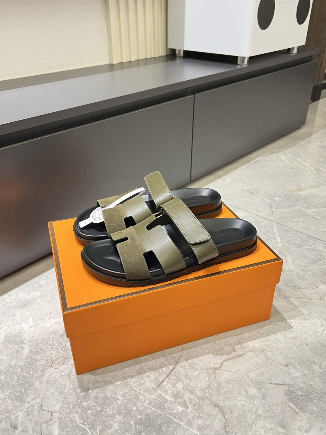 Cheap Hermes Slippers For Men in 211164, $40 USD- [IB211164] - Replica Hermes Slippers For Men