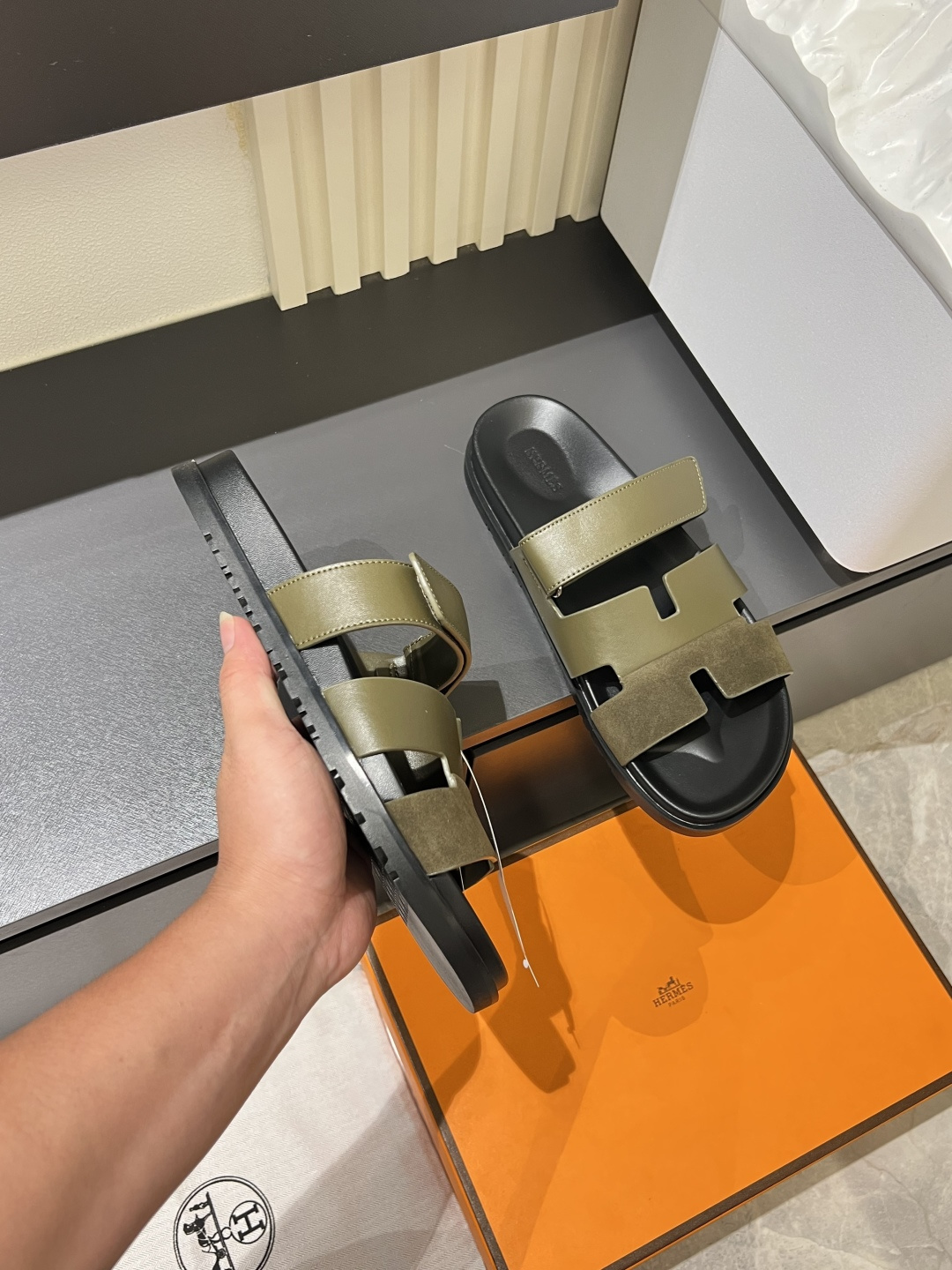 Cheap Hermes Slippers For Men in 211164, $40 USD- [IB211164] - Replica Hermes Slippers For Men