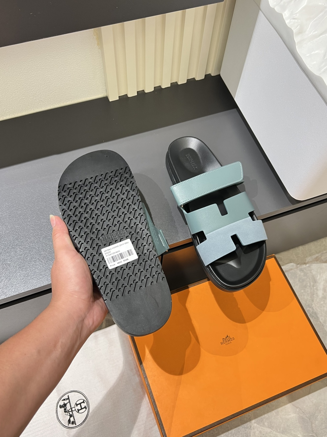 Cheap Hermes Slippers For Men in 211165, $40 USD- [IB211165] - Replica Hermes Slippers For Men