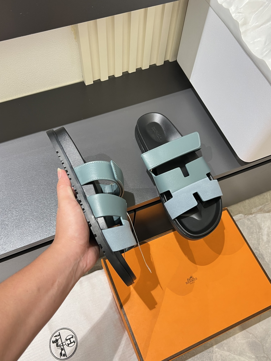 Cheap Hermes Slippers For Men in 211165, $40 USD- [IB211165] - Replica Hermes Slippers For Men