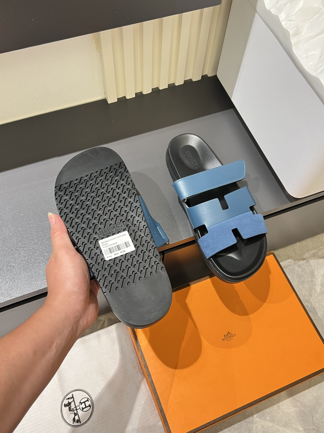 Cheap Hermes Slippers For Men in 211167, $40 USD- [IB211167] - Replica Hermes Slippers For Men