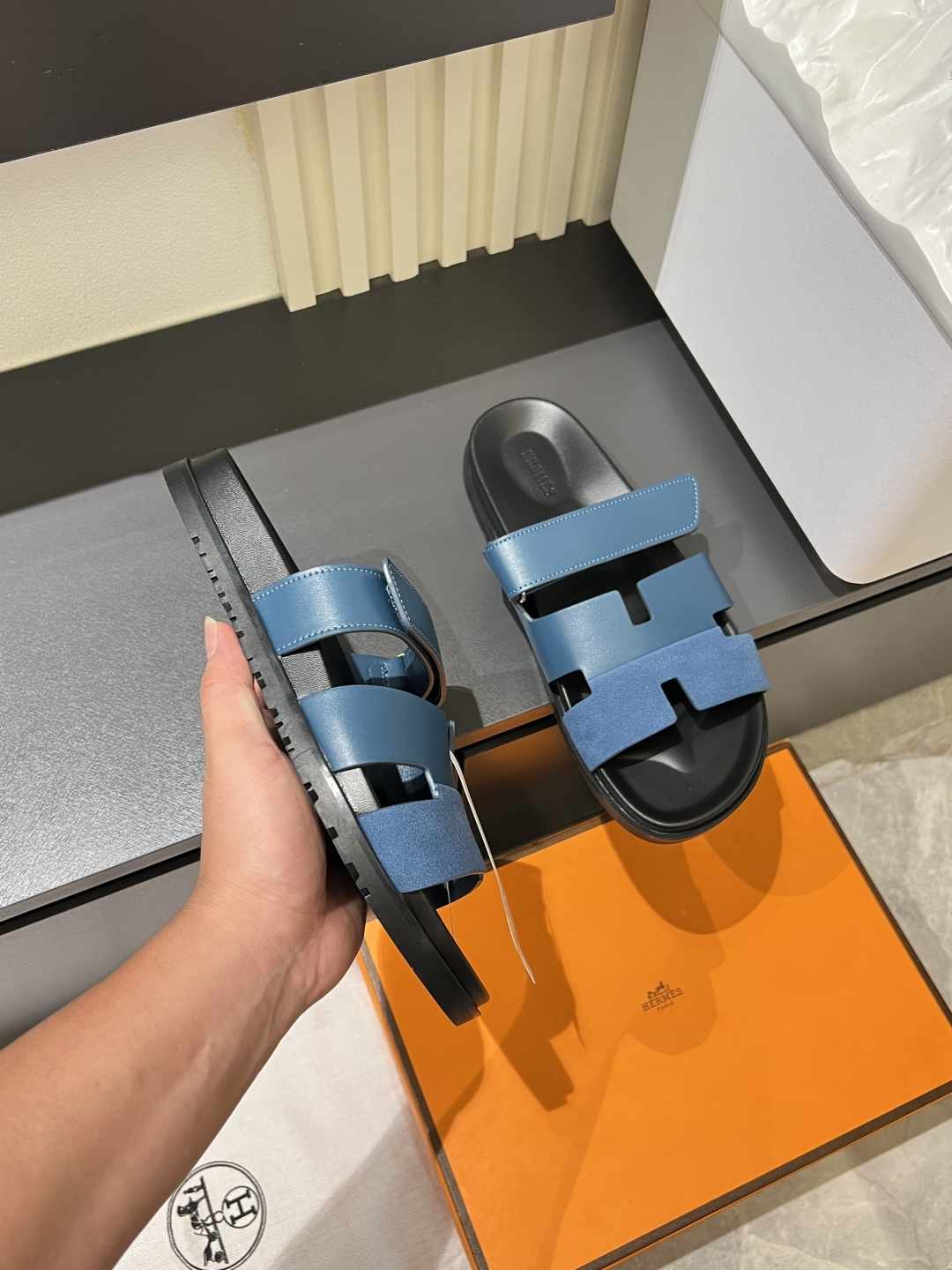 Cheap Hermes Slippers For Men in 211167, $40 USD- [IB211167] - Replica Hermes Slippers For Men