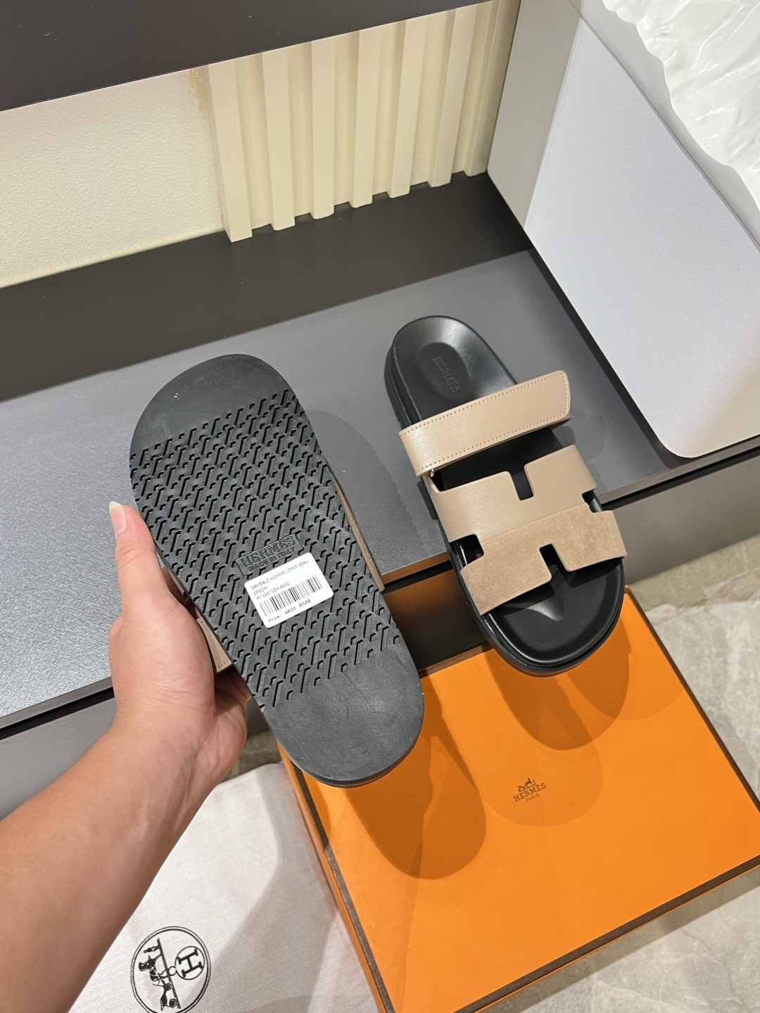 Cheap Hermes Slippers For Men in 211168, $40 USD- [IB211168] - Replica Hermes Slippers For Men