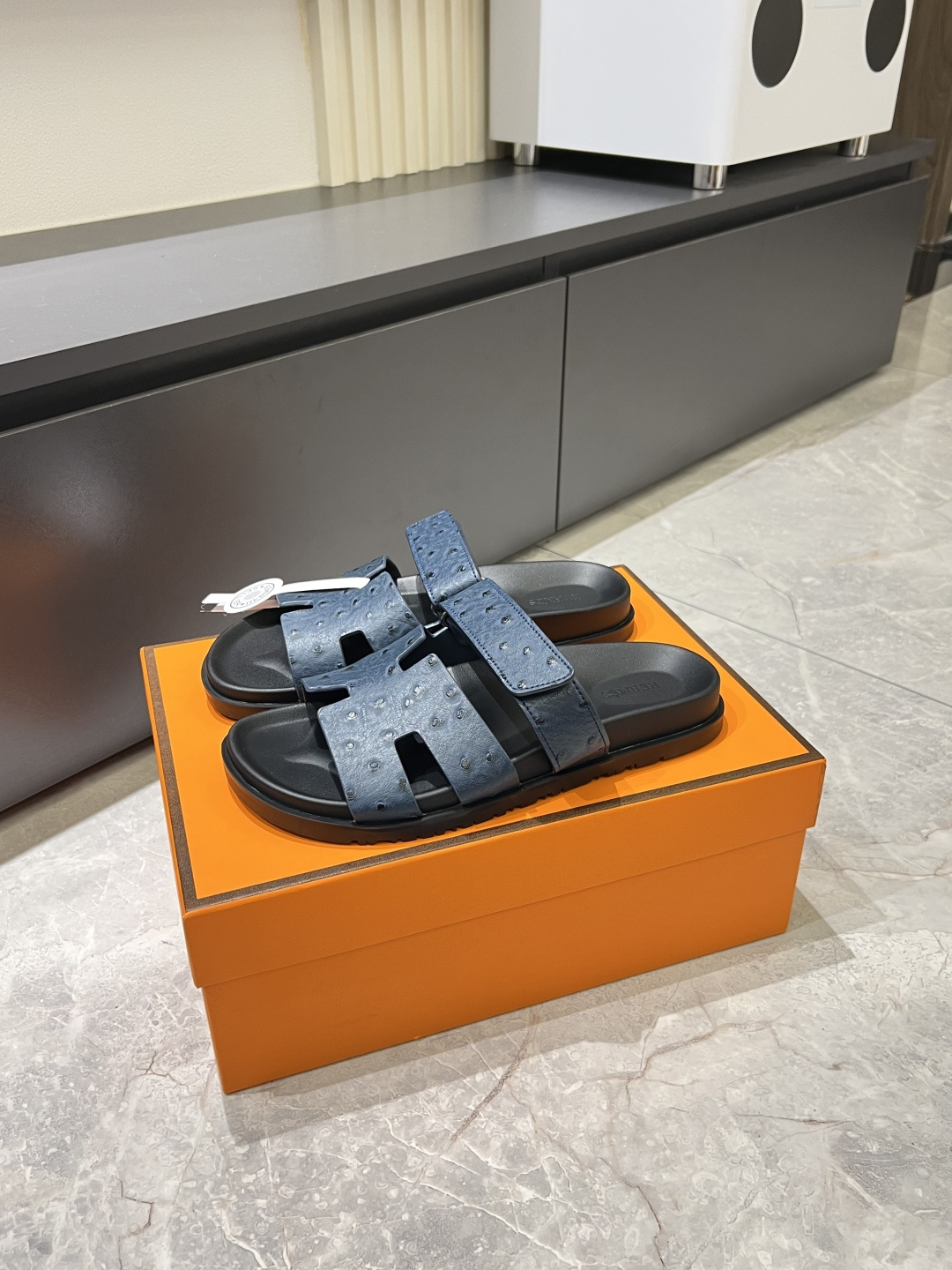 Cheap Hermes Slippers For Men in 211169, $40 USD- [IB211169] - Replica Hermes Slippers For Men