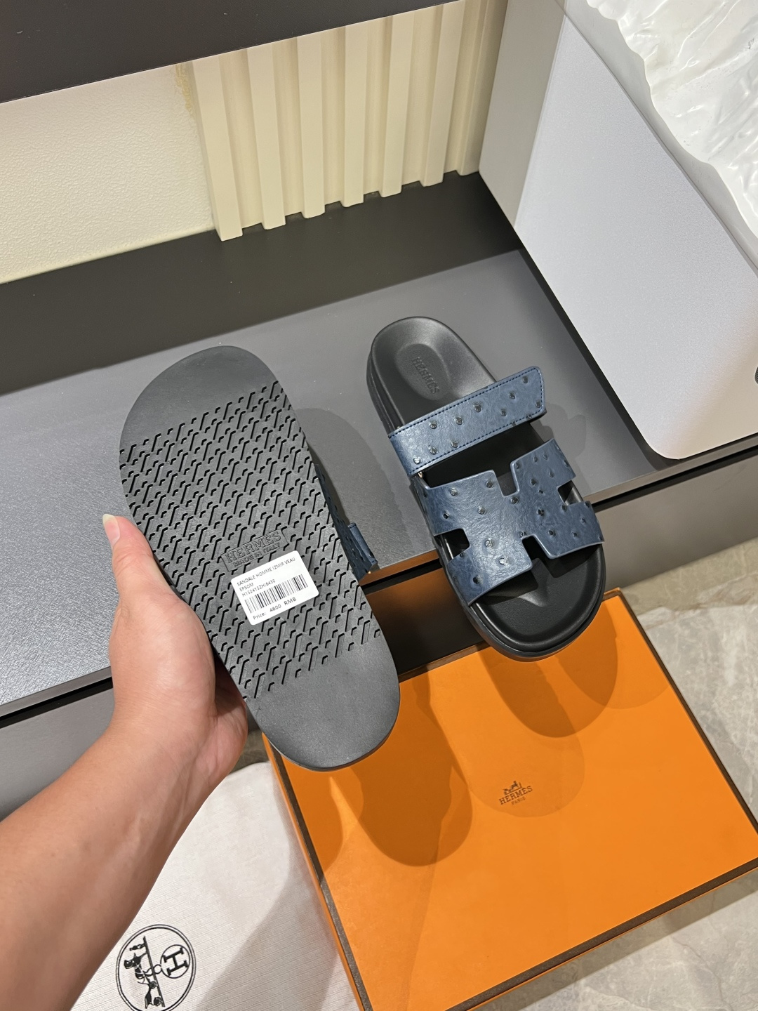 Cheap Hermes Slippers For Men in 211169, $40 USD- [IB211169] - Replica Hermes Slippers For Men