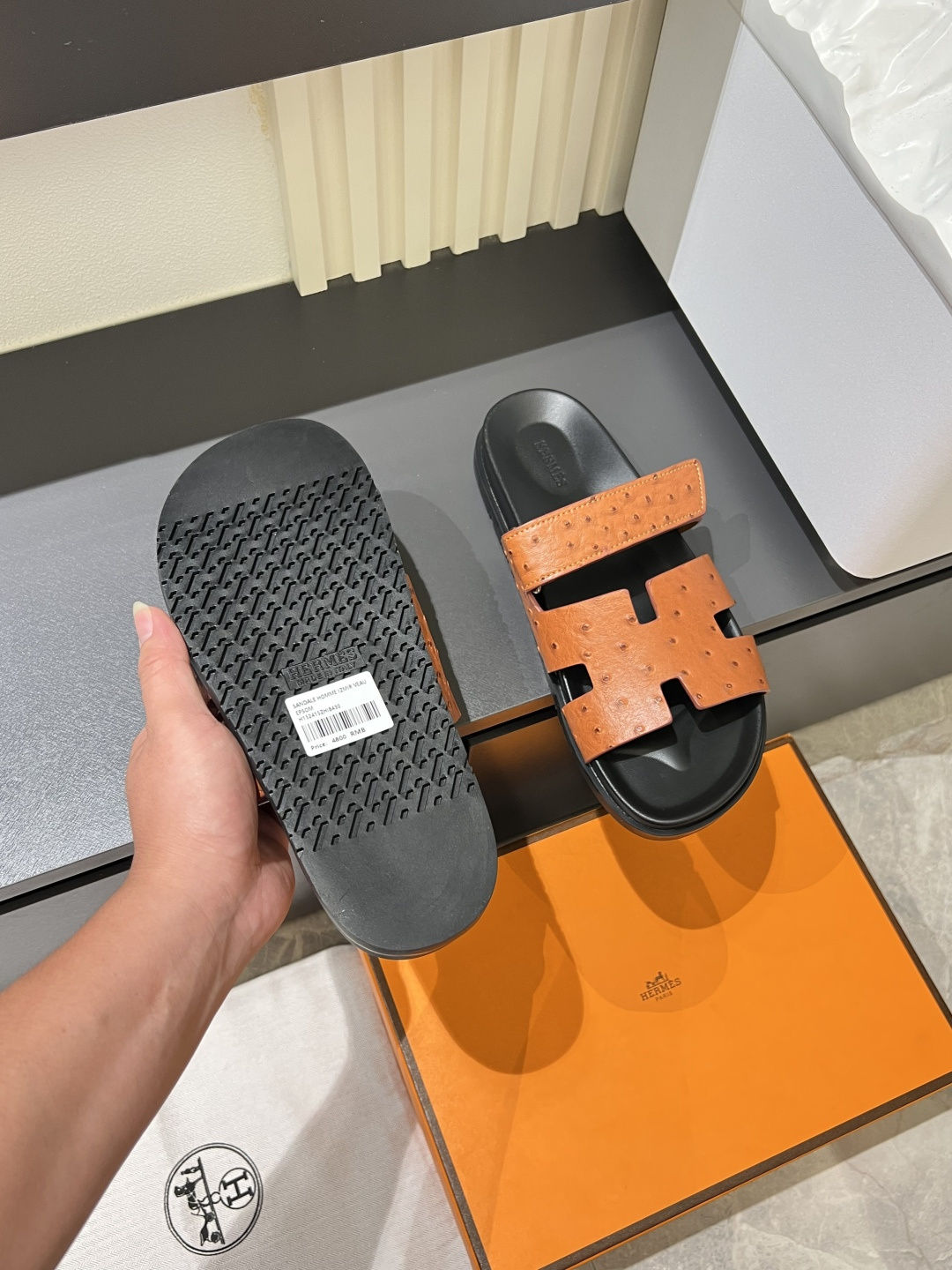 Cheap Hermes Slippers For Men in 211170, $40 USD- [IB211170] - Replica Hermes Slippers For Men