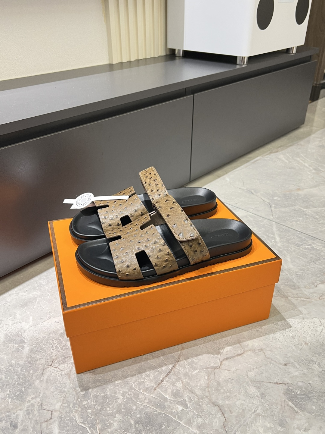 Cheap Hermes Slippers For Men in 211171, $40 USD- [IB211171] - Replica Hermes Slippers For Men
