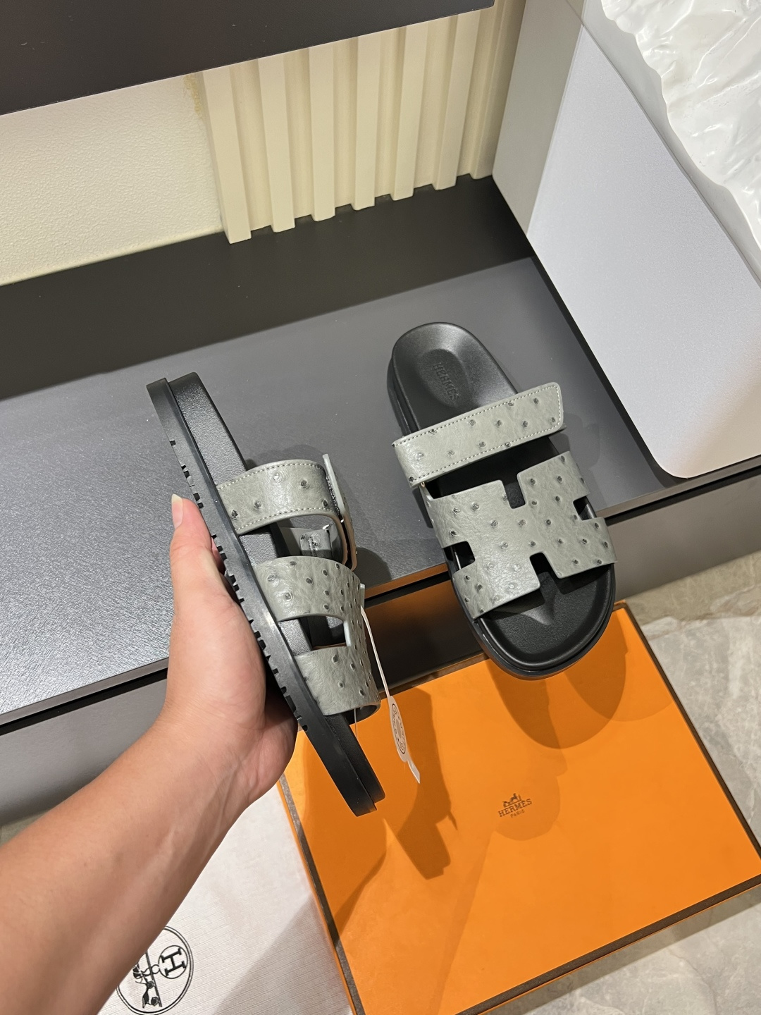 Cheap Hermes Slippers For Men in 211172, $40 USD- [IB211172] - Replica Hermes Slippers For Men