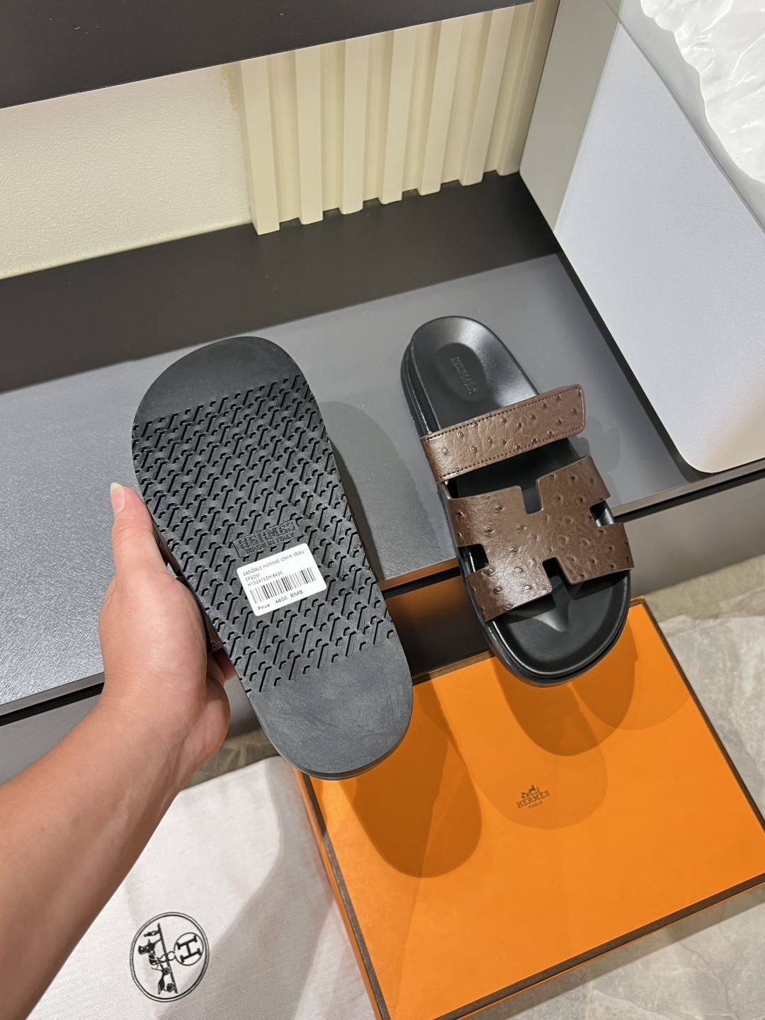 Cheap Hermes Slippers For Men in 211173, $40 USD- [IB211173] - Replica Hermes Slippers For Men