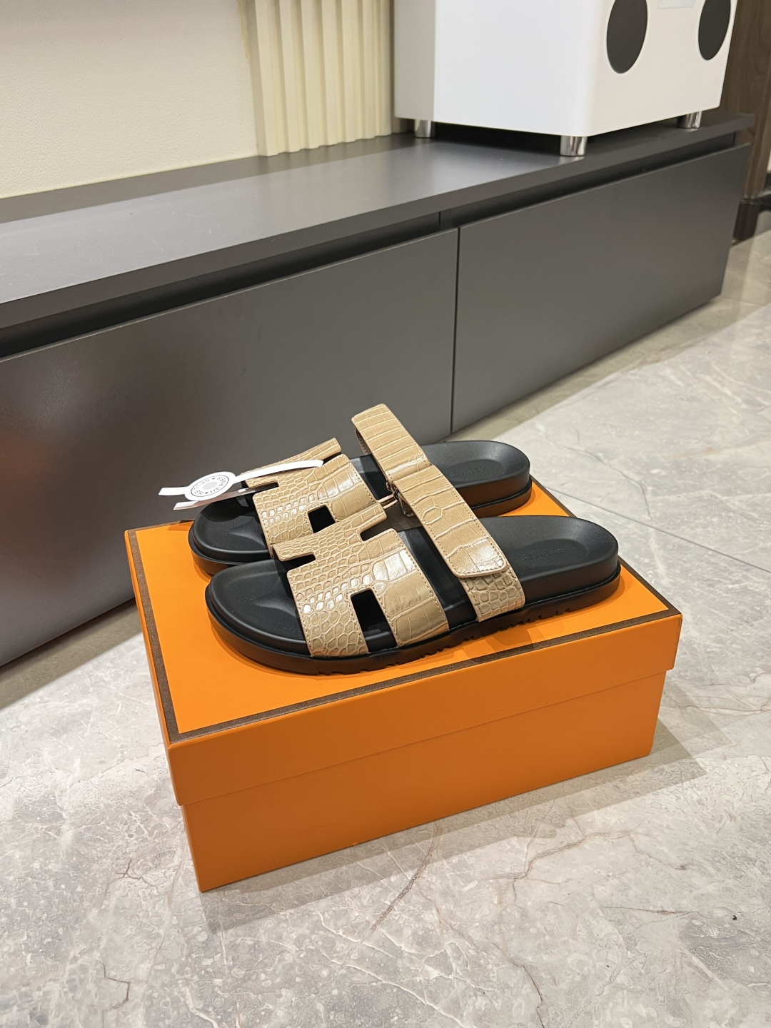 Cheap Hermes Slippers For Men in 211175, $40 USD- [IB211175] - Replica Hermes Slippers For Men