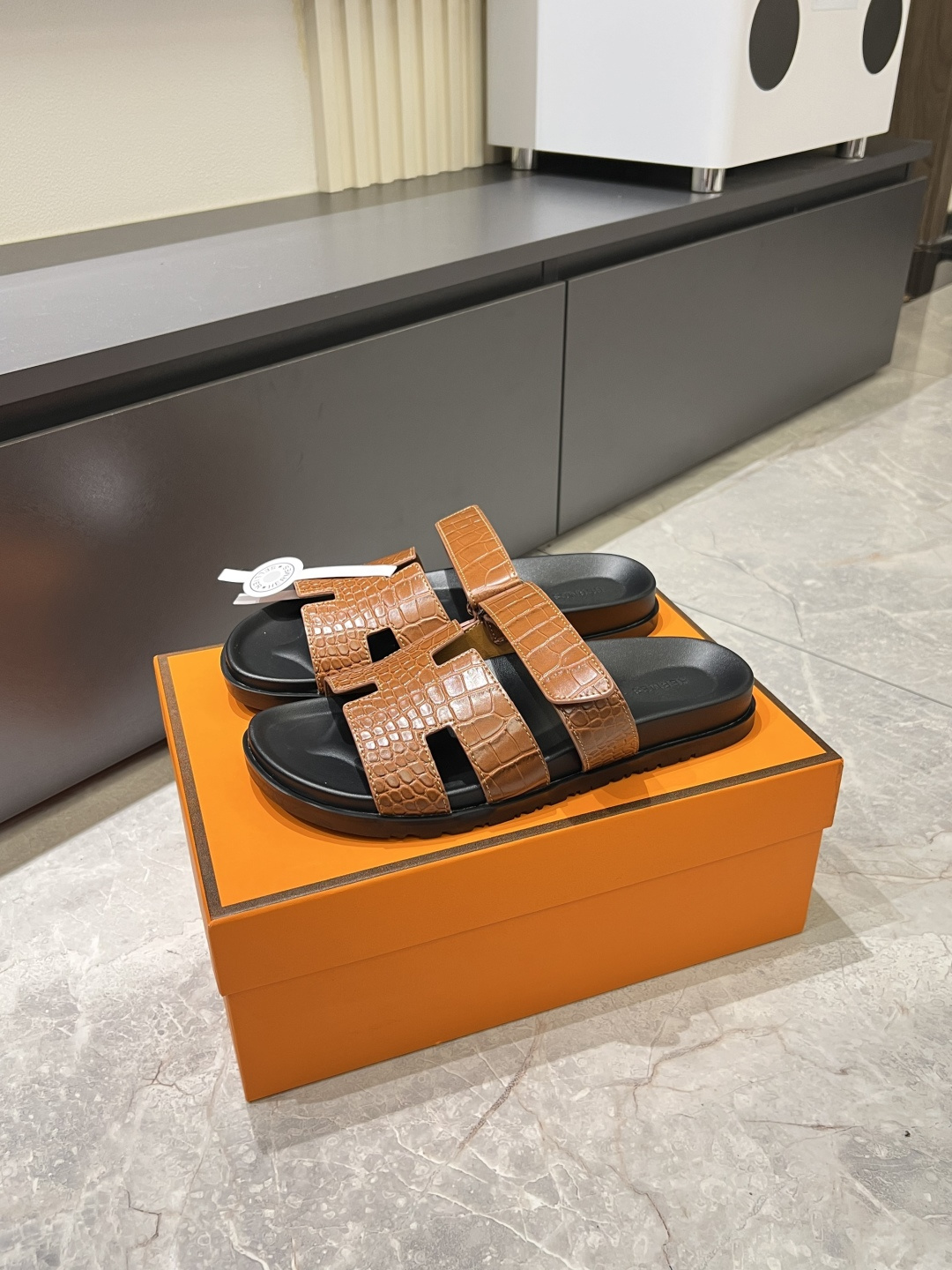 Cheap Hermes Slippers For Men in 211176, $40 USD- [IB211176] - Replica Hermes Slippers For Men