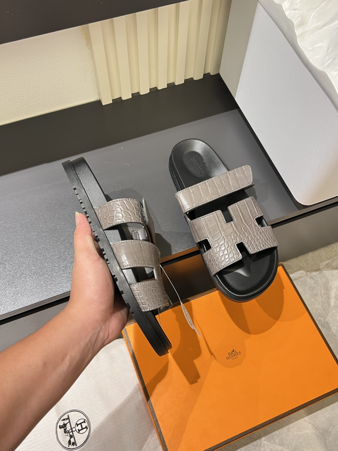 Cheap Hermes Slippers For Men in 211179, $40 USD- [IB211179] - Replica Hermes Slippers For Men