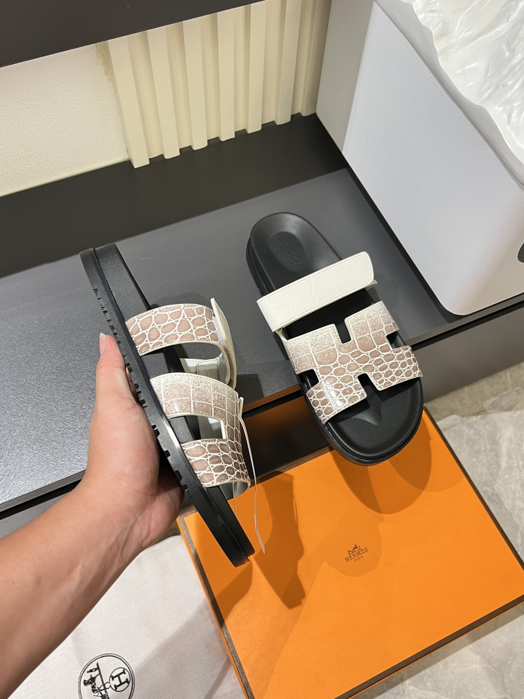Cheap Hermes Slippers For Men in 211182, $40 USD- [IB211182] - Replica Hermes Slippers For Men