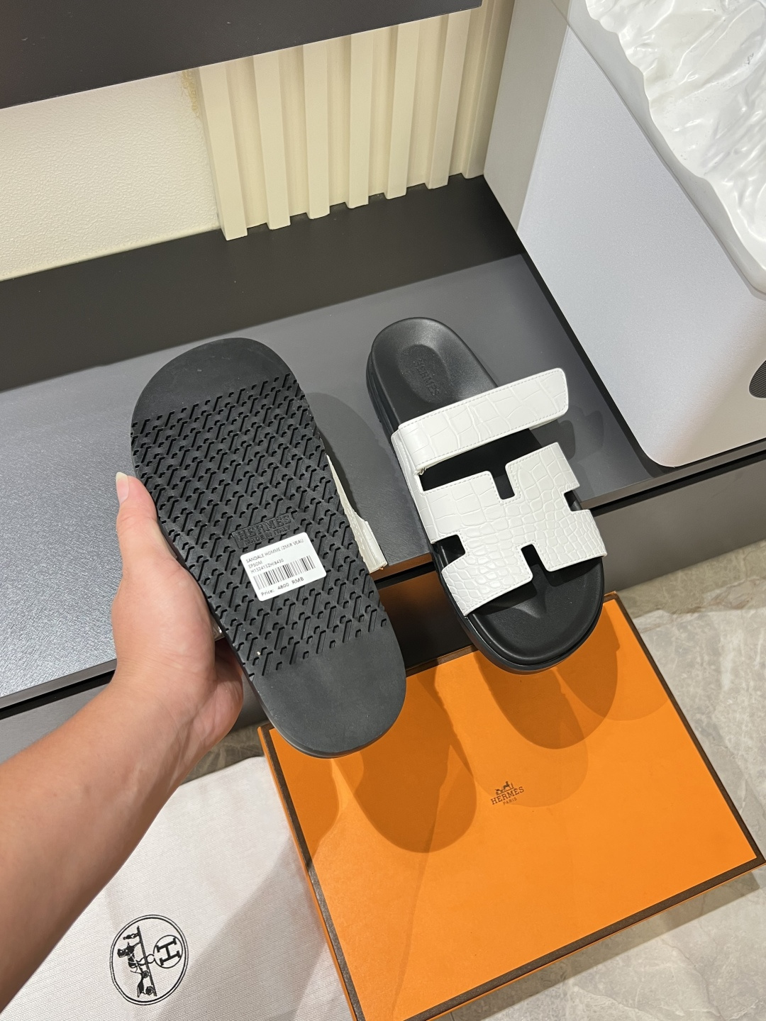 Cheap Hermes Slippers For Men in 211183, $40 USD- [IB211183] - Replica Hermes Slippers For Men