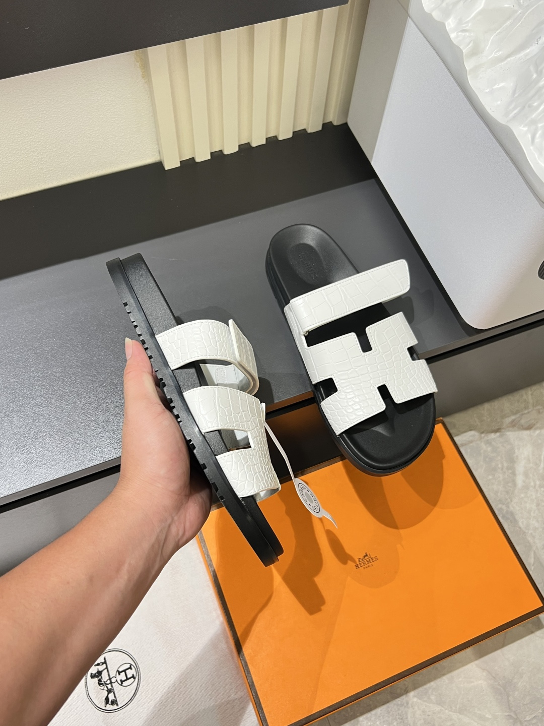 Cheap Hermes Slippers For Men in 211183, $40 USD- [IB211183] - Replica Hermes Slippers For Men