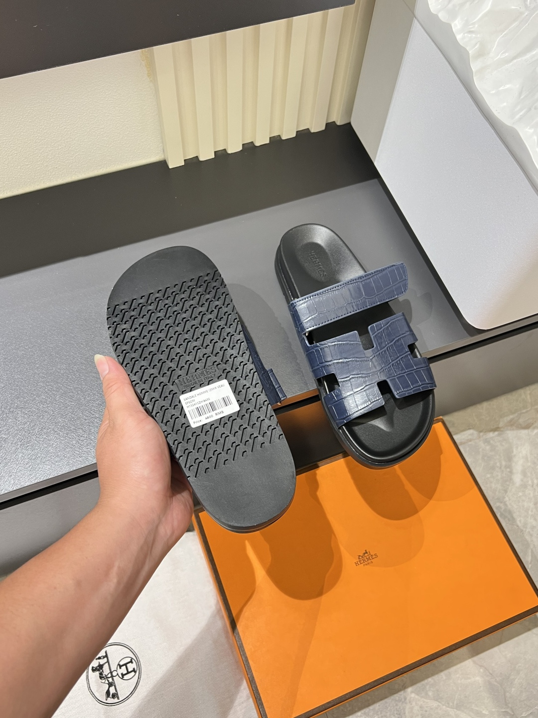 Cheap Hermes Slippers For Men in 211184, $40 USD- [IB211184] - Replica Hermes Slippers For Men