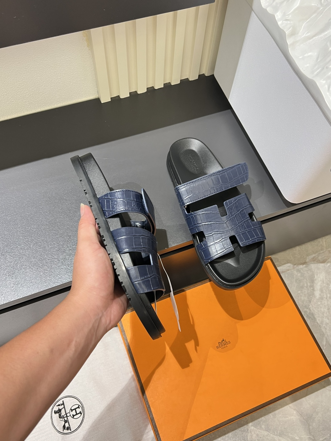 Cheap Hermes Slippers For Men in 211184, $40 USD- [IB211184] - Replica Hermes Slippers For Men