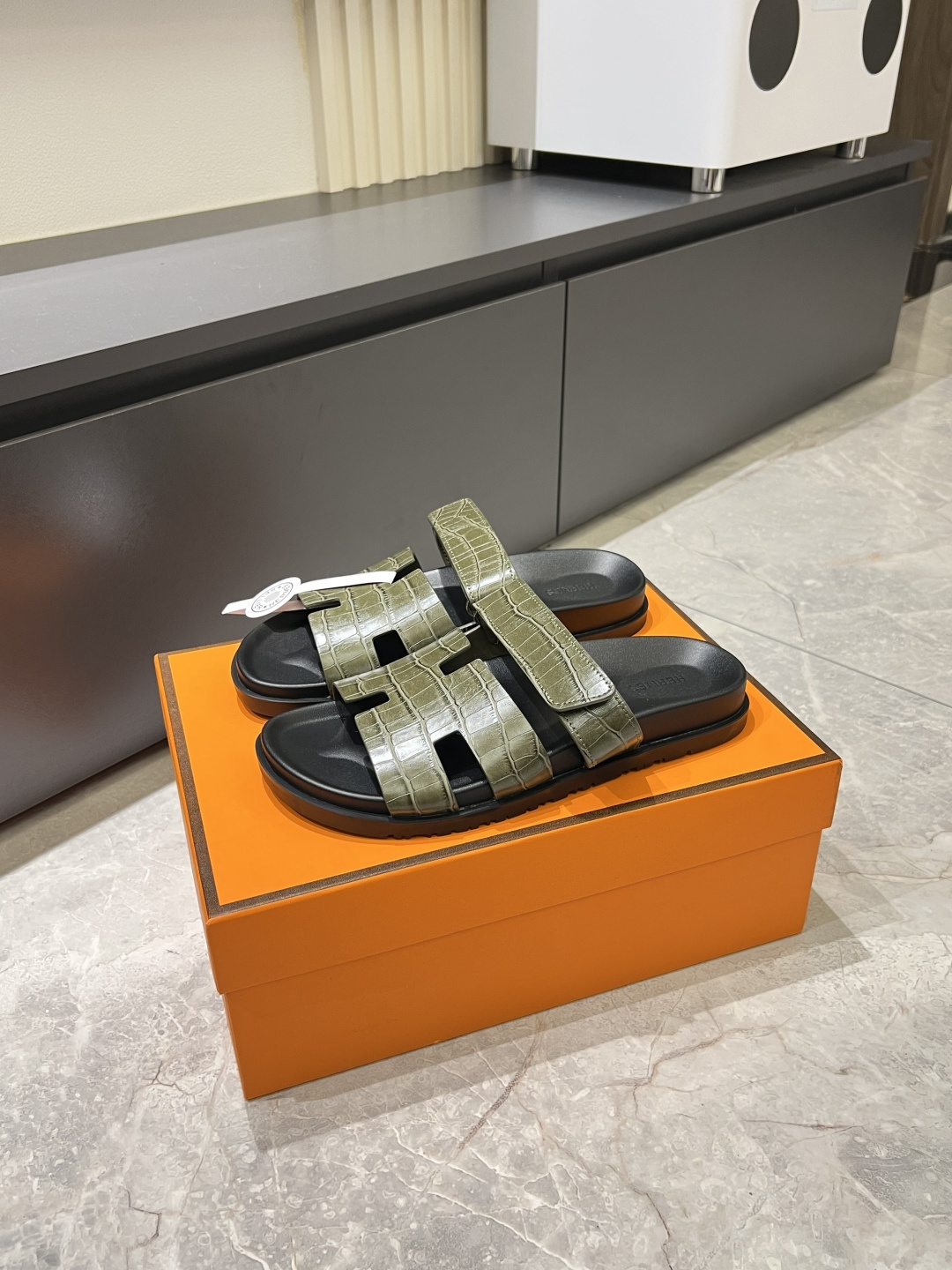 Cheap Hermes Slippers For Men in 211185, $40 USD- [IB211185] - Replica Hermes Slippers For Men