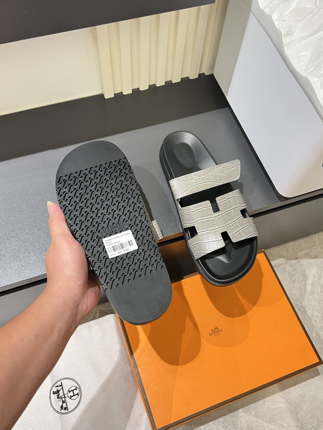 Cheap Hermes Slippers For Men in 211186, $40 USD- [IB211186] - Replica Hermes Slippers For Men