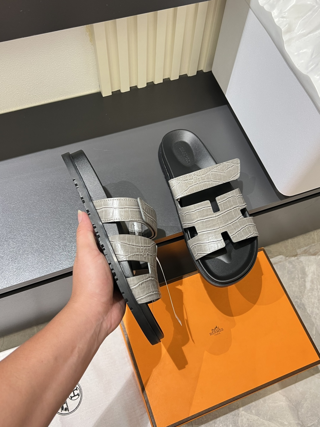 Cheap Hermes Slippers For Men in 211186, $40 USD- [IB211186] - Replica Hermes Slippers For Men
