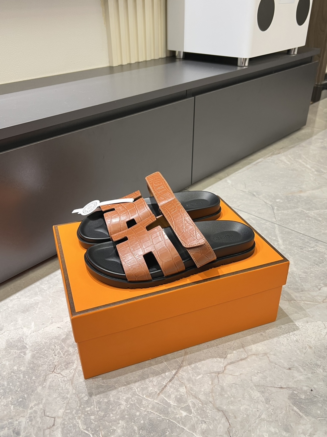 Cheap Hermes Slippers For Men in 211187, $40 USD- [IB211187] - Replica Hermes Slippers For Men