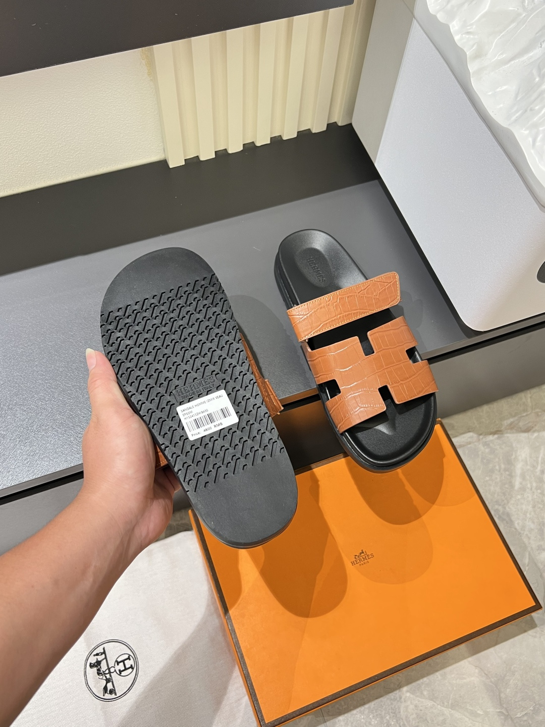 Cheap Hermes Slippers For Men in 211187, $40 USD- [IB211187] - Replica Hermes Slippers For Men
