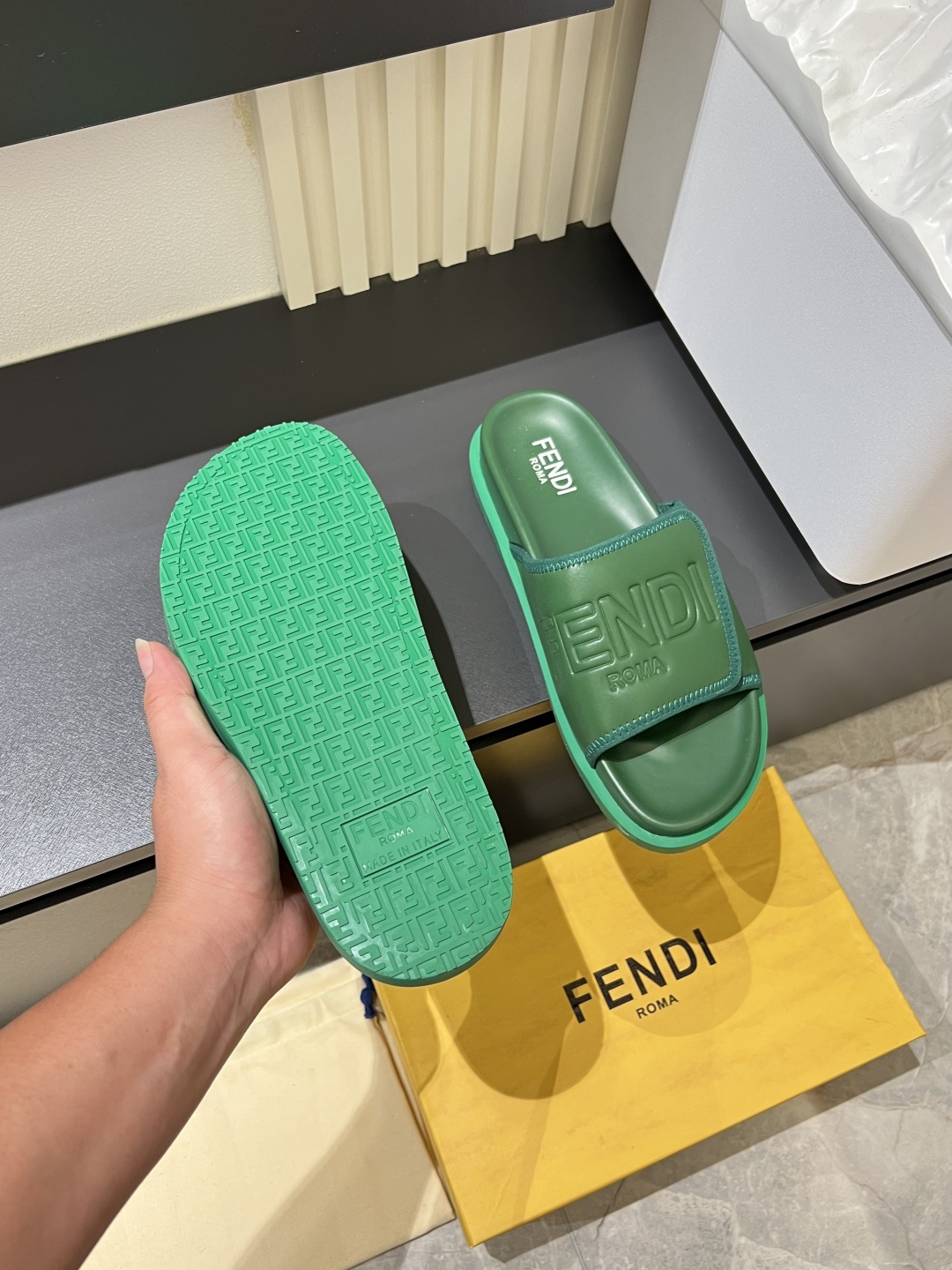 Cheap Fendi Slippers And Sandals For Men in 211249, $45 USD- [IB211249] - Replica Fendi Slippers And Sandals For Men