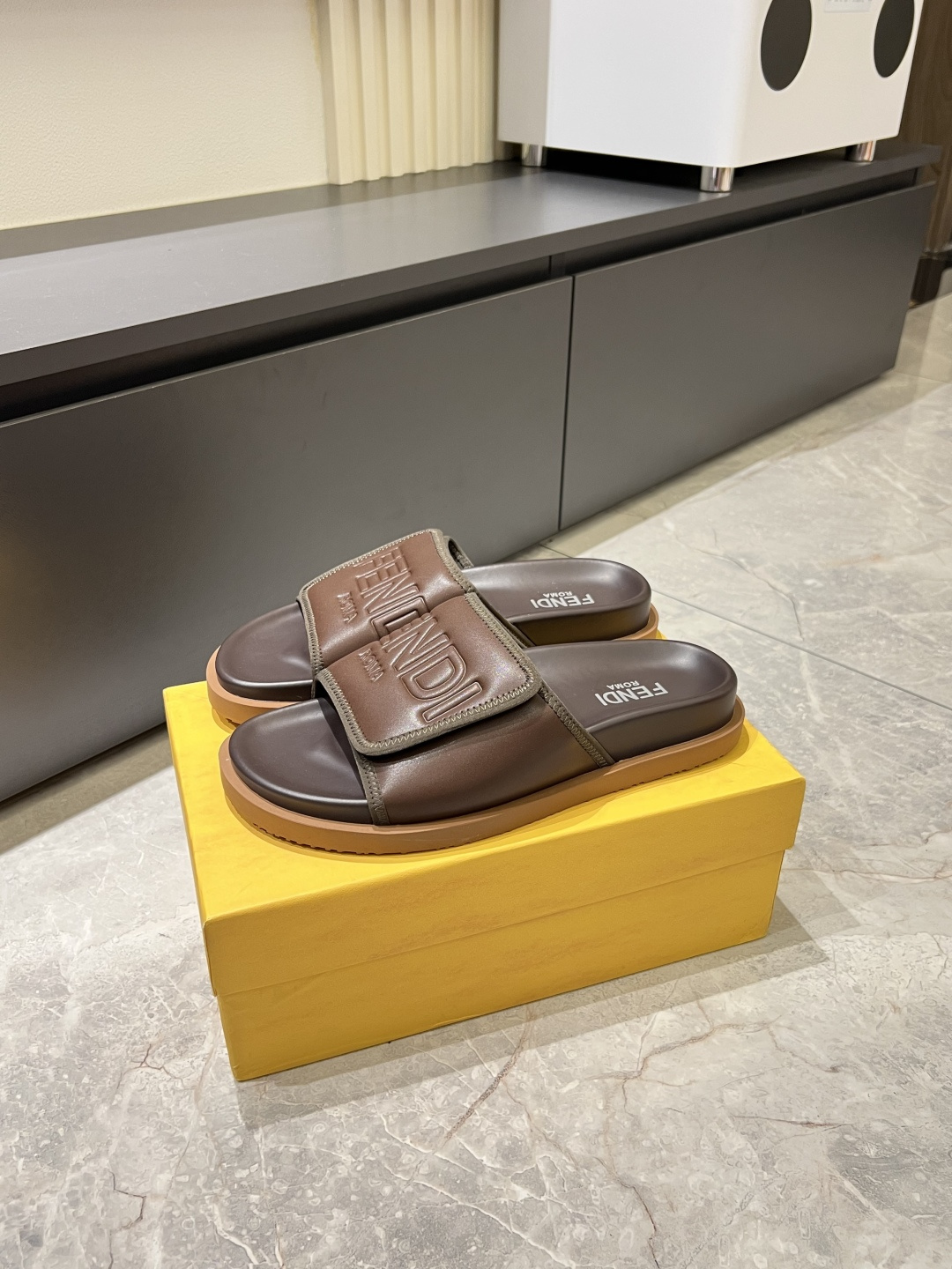 Cheap Fendi Slippers And Sandals For Men in 211250, $45 USD- [IB211250] - Replica Fendi Slippers And Sandals For Men