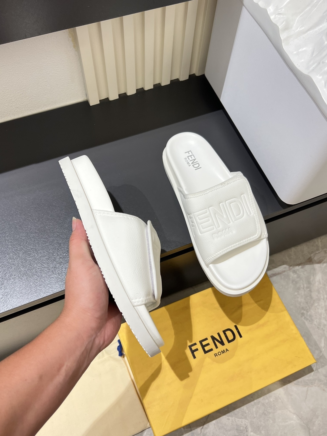 Cheap Fendi Slippers And Sandals For Men in 211256, $45 USD- [IB211256] - Replica Fendi Slippers And Sandals For Men