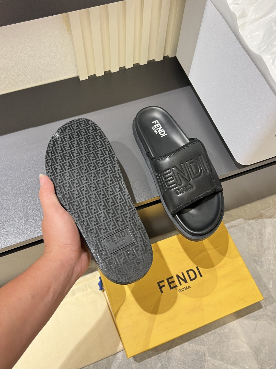 Cheap Fendi Slippers And Sandals For Men in 211257, $45 USD- [IB211257] - Replica Fendi Slippers And Sandals For Men