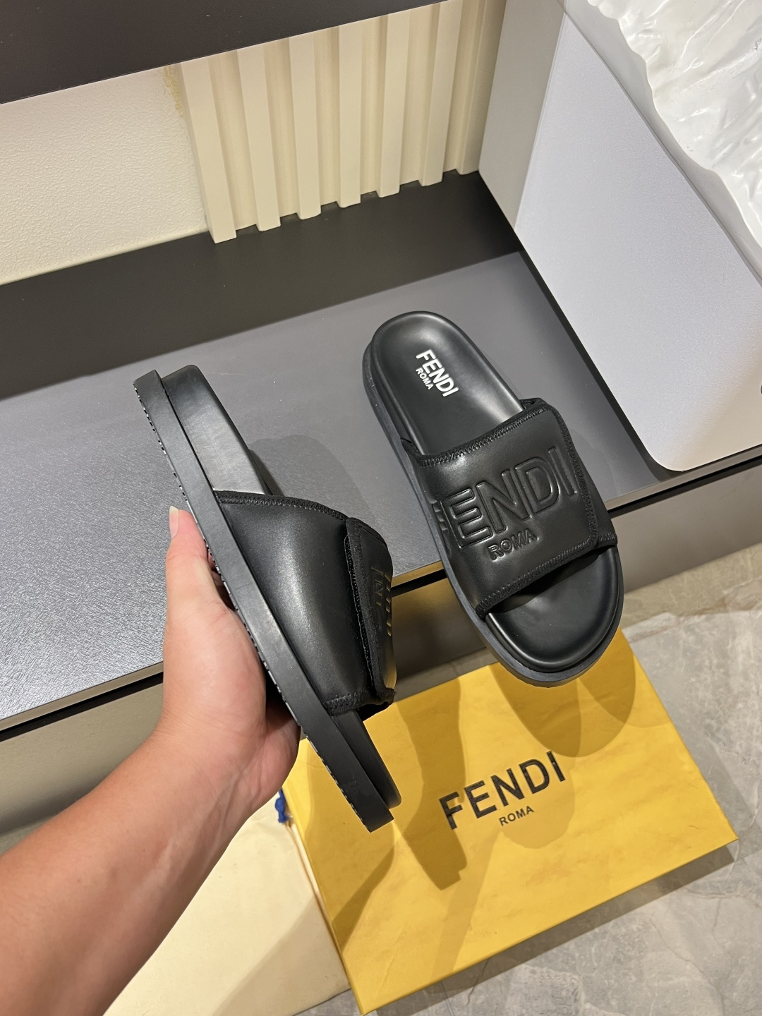 Cheap Fendi Slippers And Sandals For Men in 211257, $45 USD- [IB211257] - Replica Fendi Slippers And Sandals For Men
