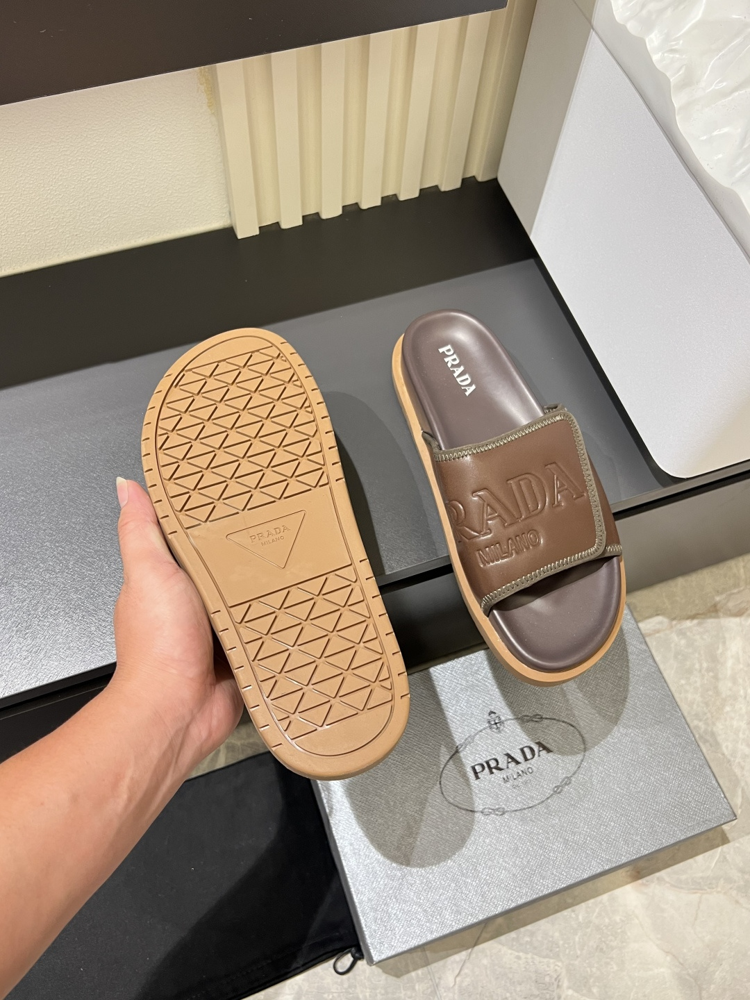Cheap Prada Slippers For Men in 211260, $45 USD- [IB211260] - Replica Prada Slippers For Men