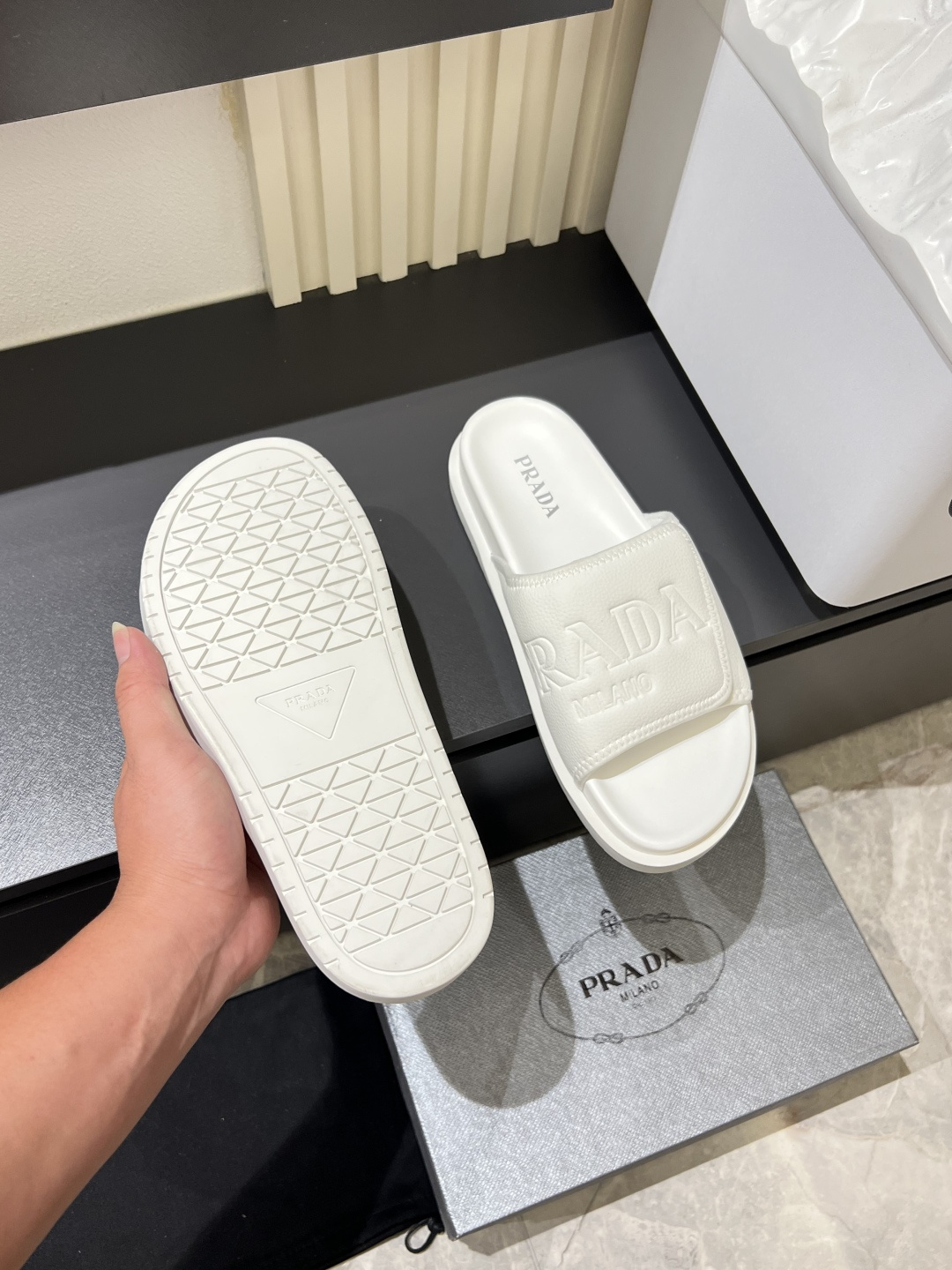 Cheap Prada Slippers For Men in 211264, $45 USD- [IB211264] - Replica Prada Slippers For Men