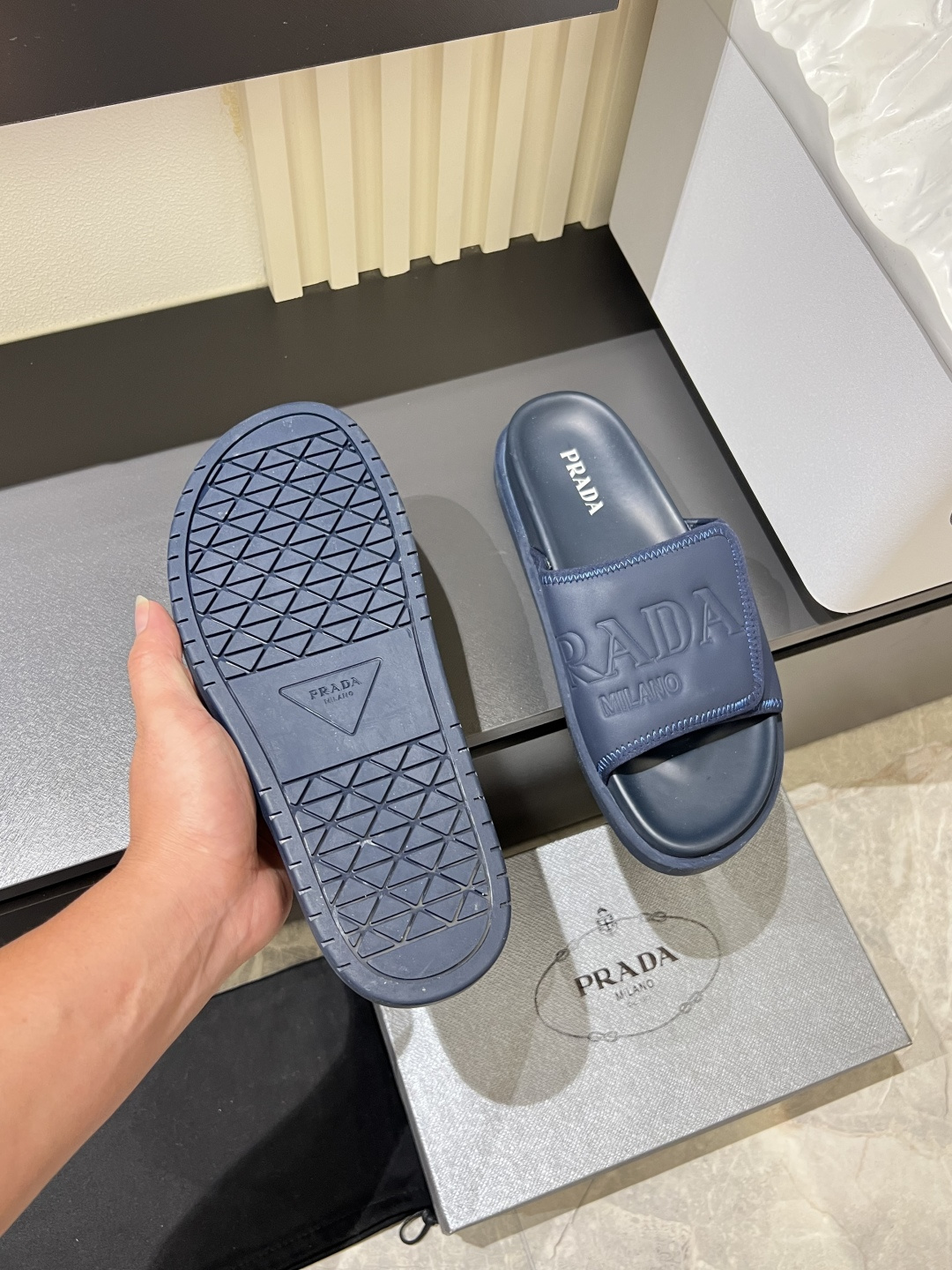 Cheap Prada Slippers For Men in 211266, $45 USD- [IB211266] - Replica Prada Slippers For Men