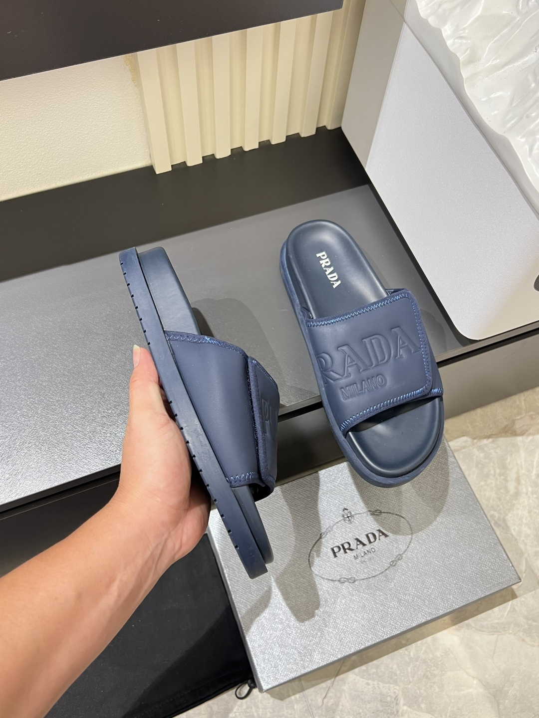 Cheap Prada Slippers For Men in 211266, $45 USD- [IB211266] - Replica Prada Slippers For Men