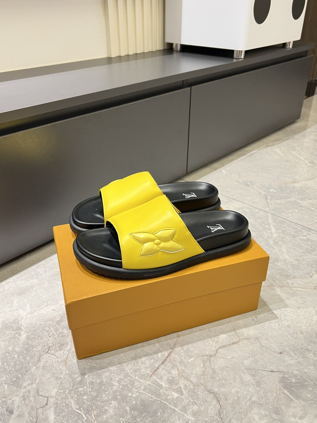 Cheap Louis Vuitton Slippers For Men in 211272, $45 USD- [IB211272] - Replica Louis Vuitton Slippers For Men