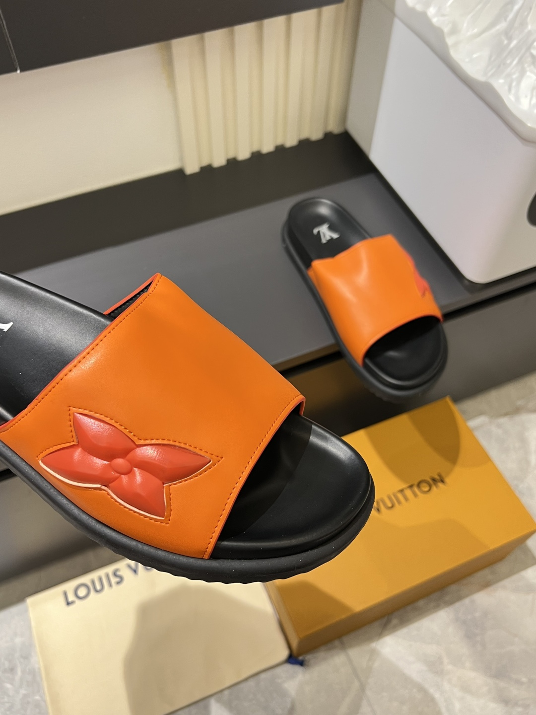 Cheap Louis Vuitton Slippers For Men in 211274, $45 USD- [IB211274] - Replica Louis Vuitton Slippers For Men
