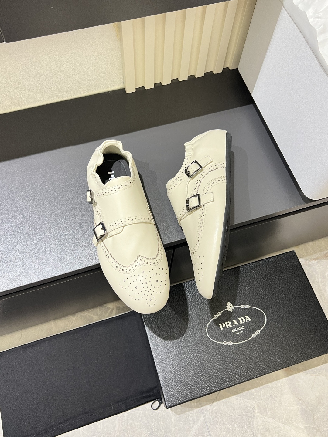 Cheap Prada Leather Dress Shoes For Men in 211312, $95 USD- [IB211312] - Replica Prada Leather Dress Shoes For Men