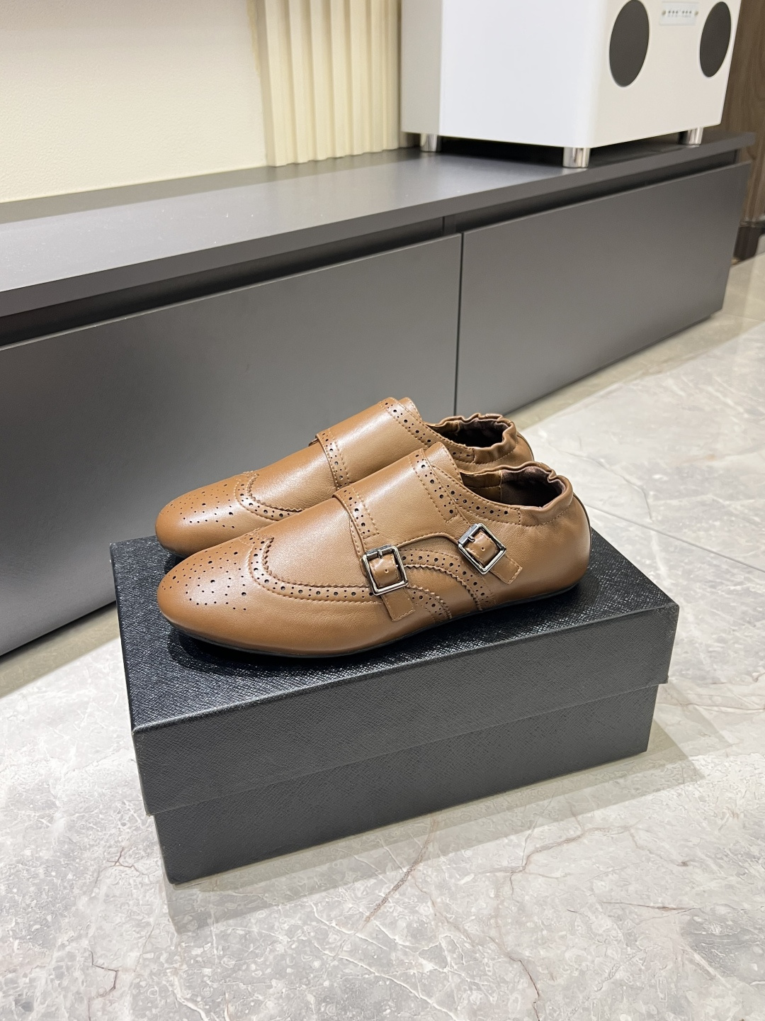 Cheap Prada Leather Dress Shoes For Men in 211314, $95 USD- [IB211314] - Replica Prada Leather Dress Shoes For Men