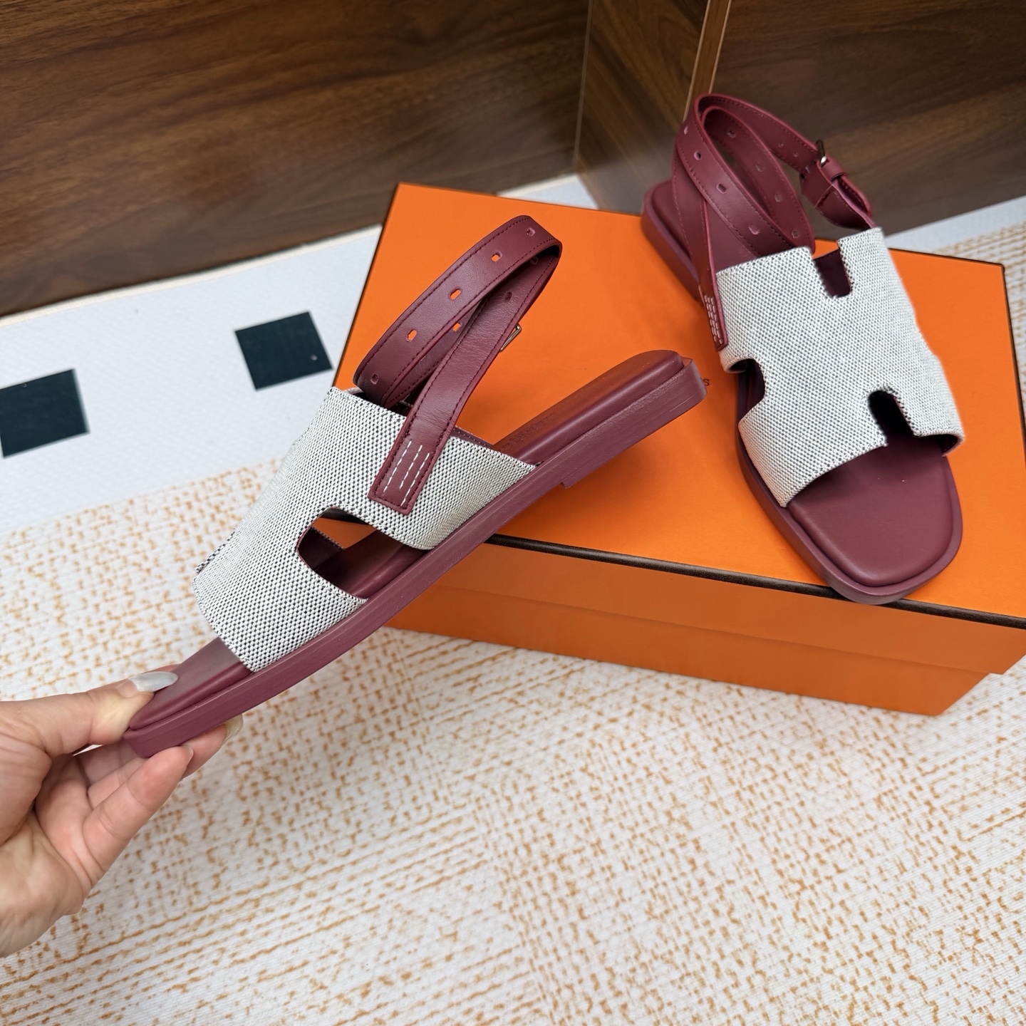 Cheap Hermes Slippers For Women in 211373, $65 USD- [IB211373] - Replica Hermes Slippers For Women