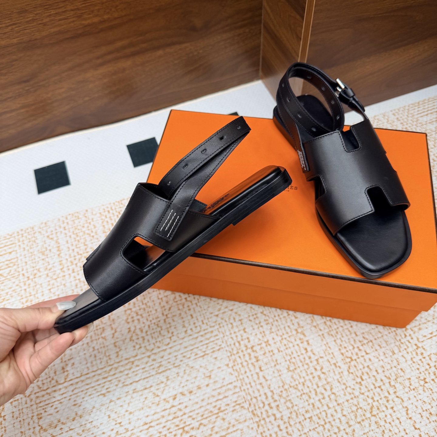 Cheap Hermes Slippers For Women in 211374, $65 USD- [IB211374] - Replica Hermes Slippers For Women