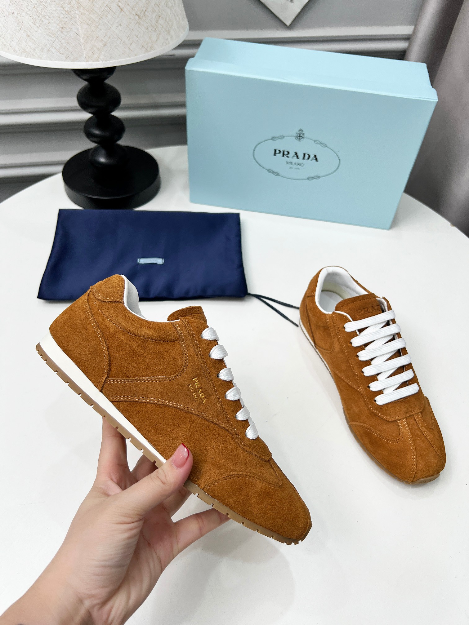 Cheap New Arrivals Prada Sneakers For Women in 211442, $75 USD- [IB211442] - Replica Prada Shoes For Women