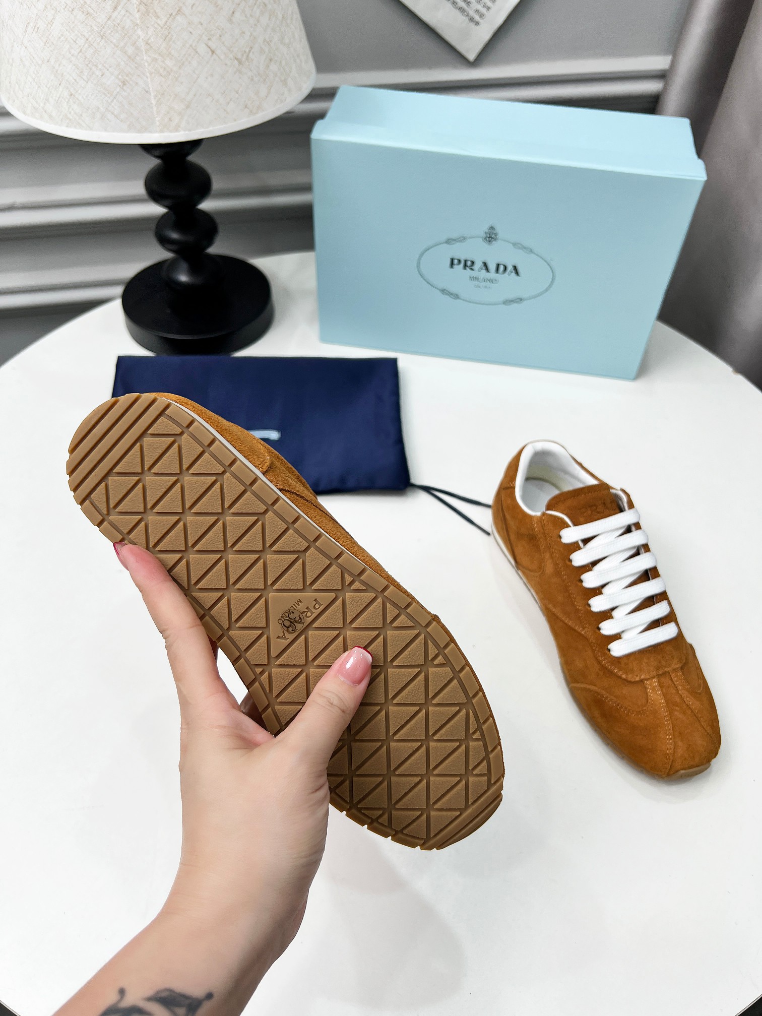 Cheap New Arrivals Prada Sneakers For Women in 211442, $75 USD- [IB211442] - Replica Prada Shoes For Women