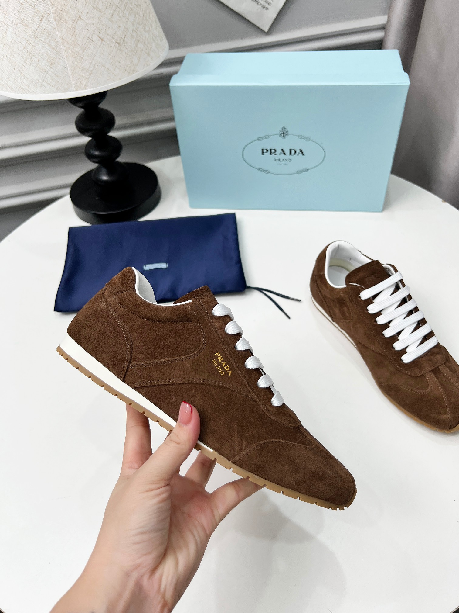 Cheap New Arrivals Prada Sneakers For Women in 211444, $75 USD- [IB211444] - Replica Prada Shoes For Women