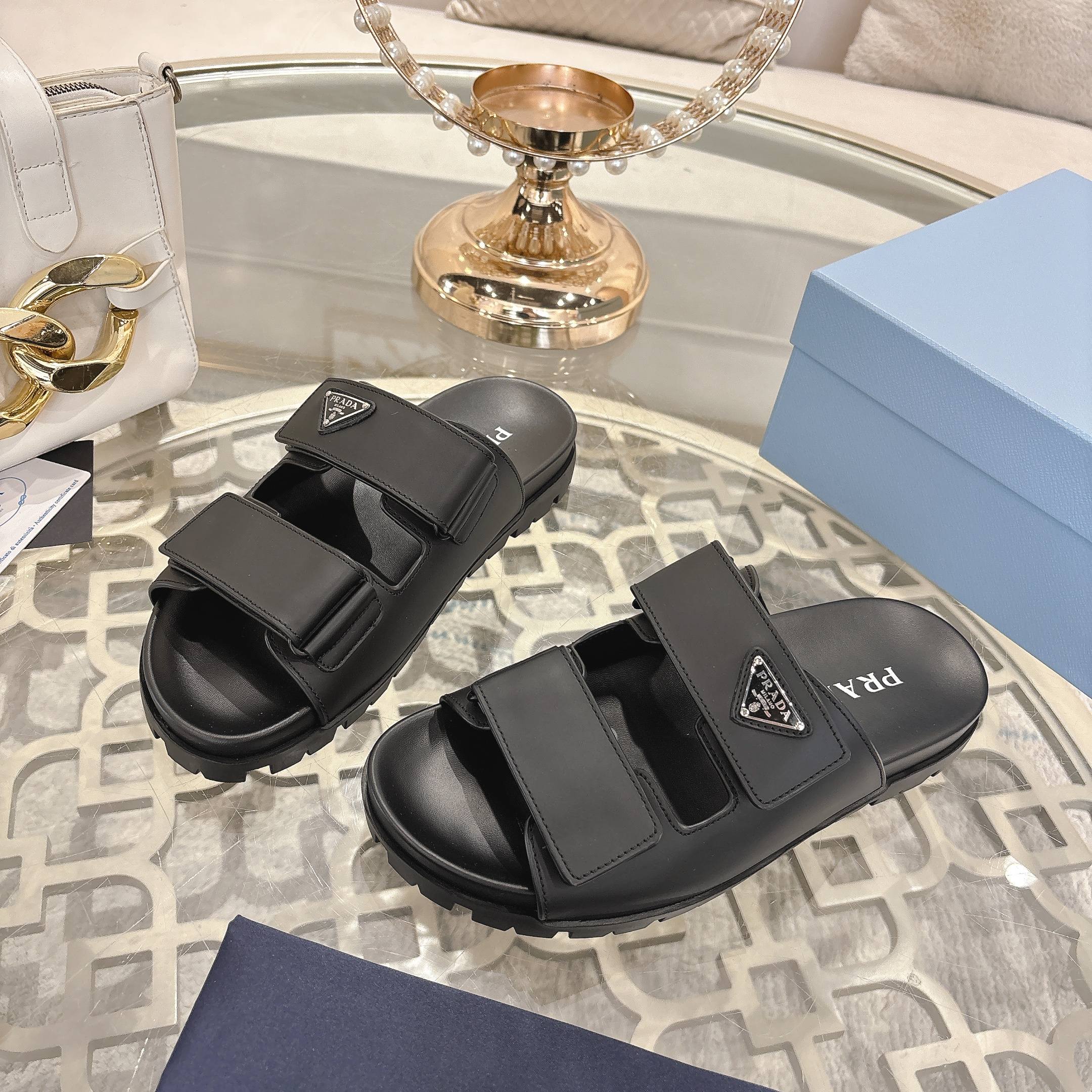 Cheap New Arrivals Prada Slippers Size 35-45 in 211445, $68 USD- [IB211445] - Replica Prada Slippers For Men