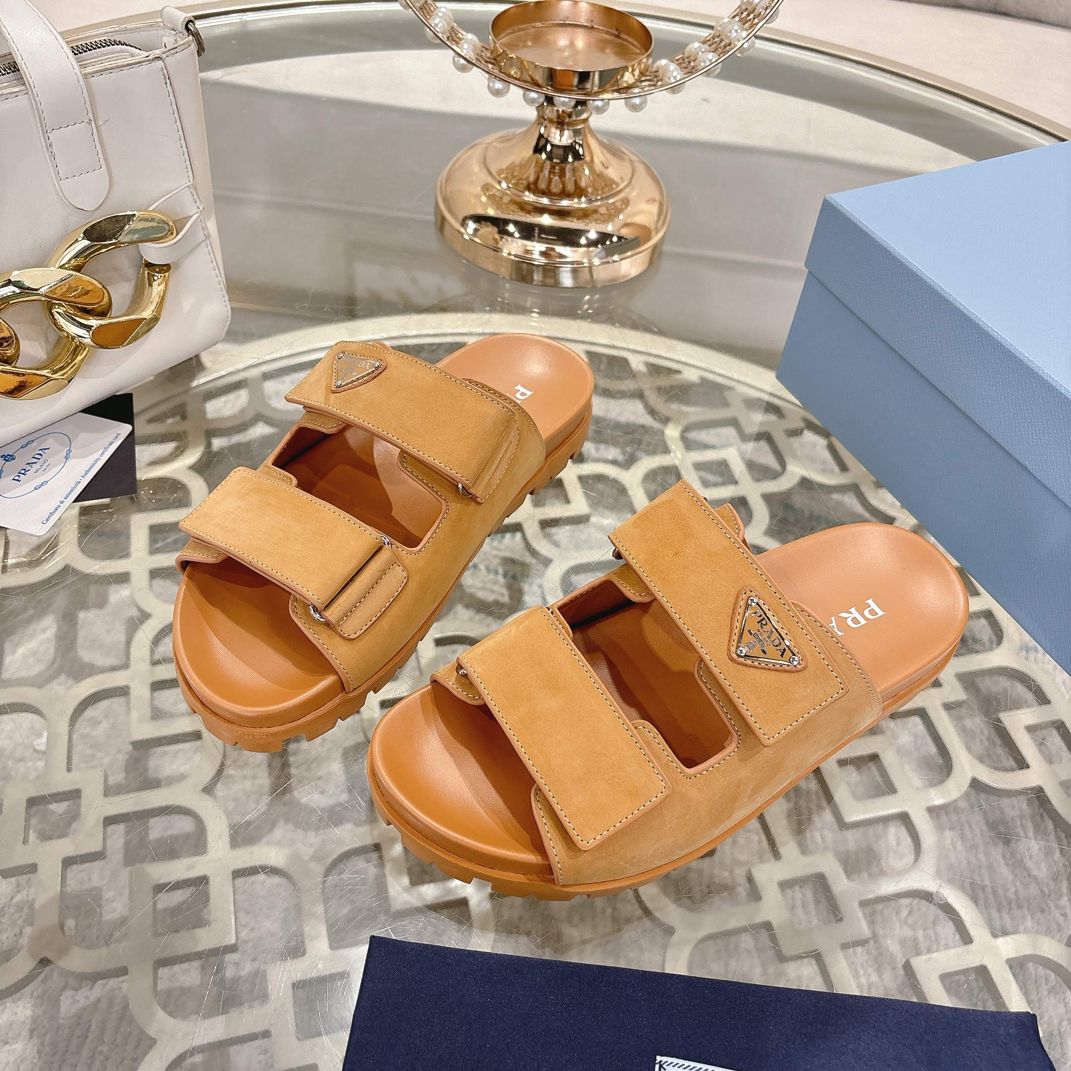 Cheap New Arrivals Prada Slippers Size 35-45 in 211447, $68 USD- [IB211447] - Replica Prada Slippers For Men